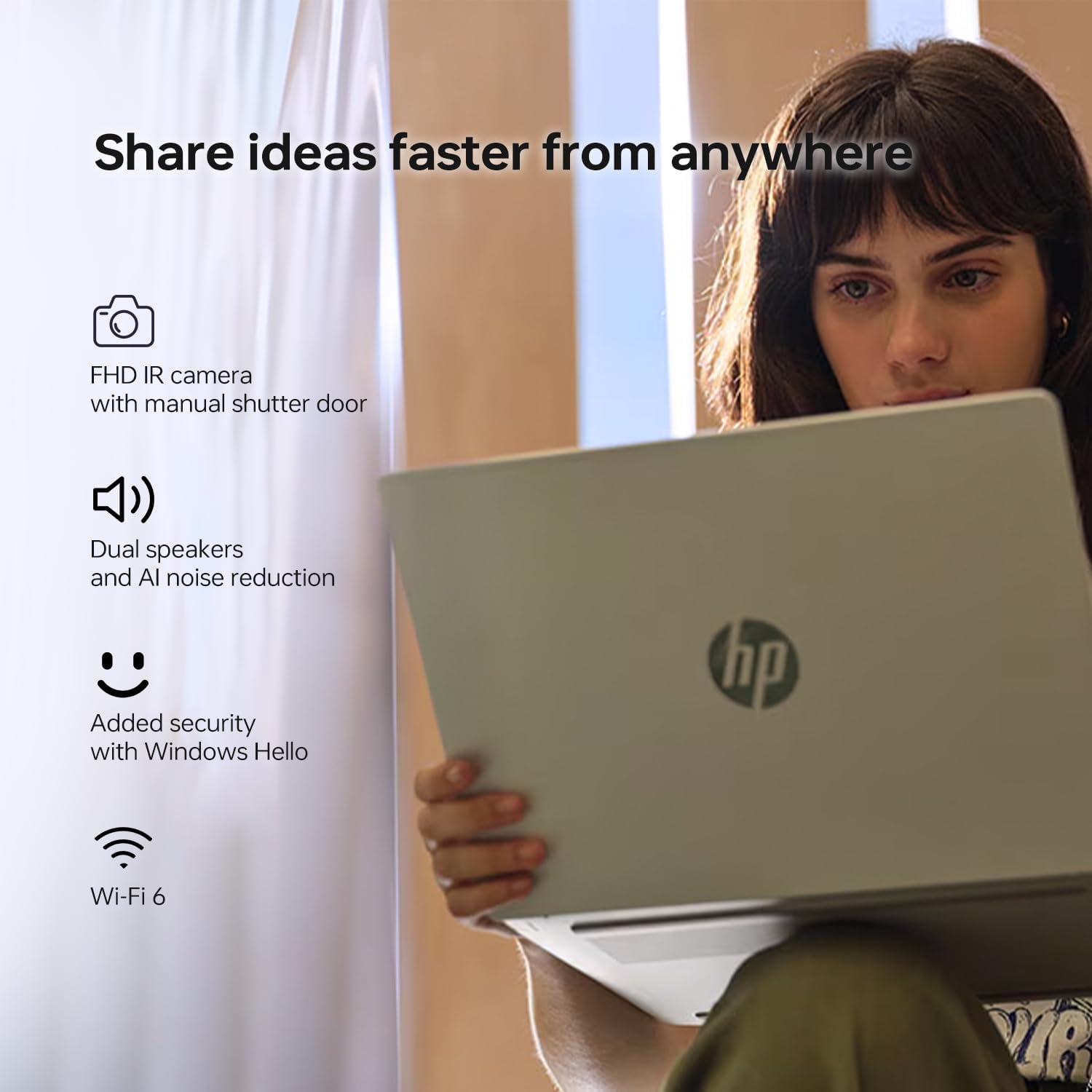 HP OmniBook 5 14" Premium Laptop, Qualcomm Snapdragon X Plus X1P-42-100, 16GB RAM, 1TB SSD, Wi-Fi 6, Windows 11 Home, Backlit Keyboard, Webcam, Light & Portable for Business with Copilot AI, Silver