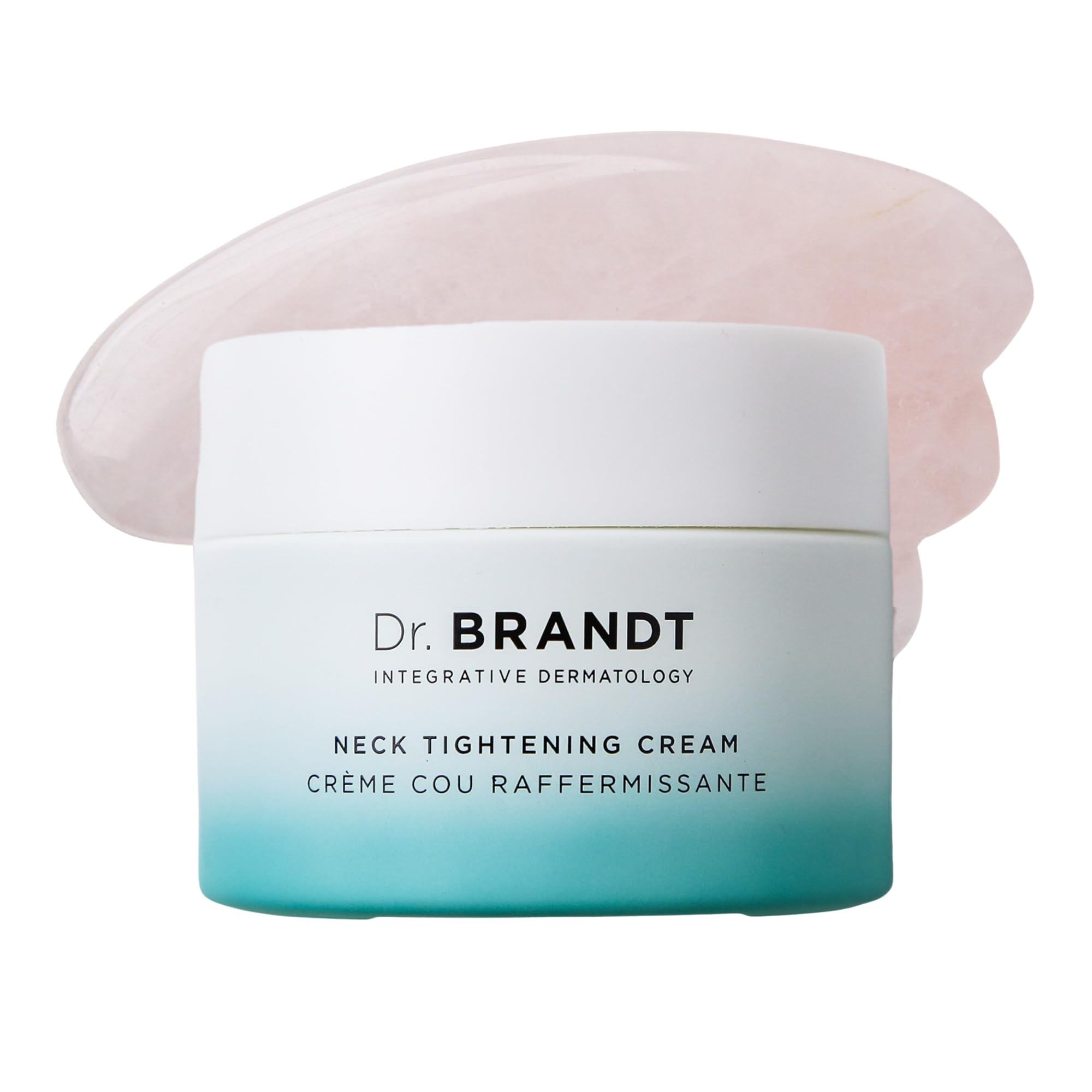 Dr. Brandt Needles No More Neck Tightening Cream - Lifts, Tightens & Reduces Skin Sagginess - Includes a Rose Quartz Gua Sha Tool - 1.7 oz