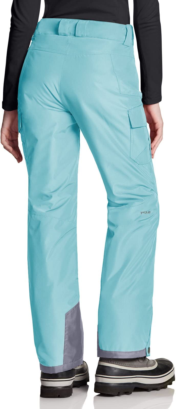 SNOWVERB Baggy Ski Pants - Waterproof Snowboard Pants With Reflective Knee Panels, Loose Fit For Men & Women