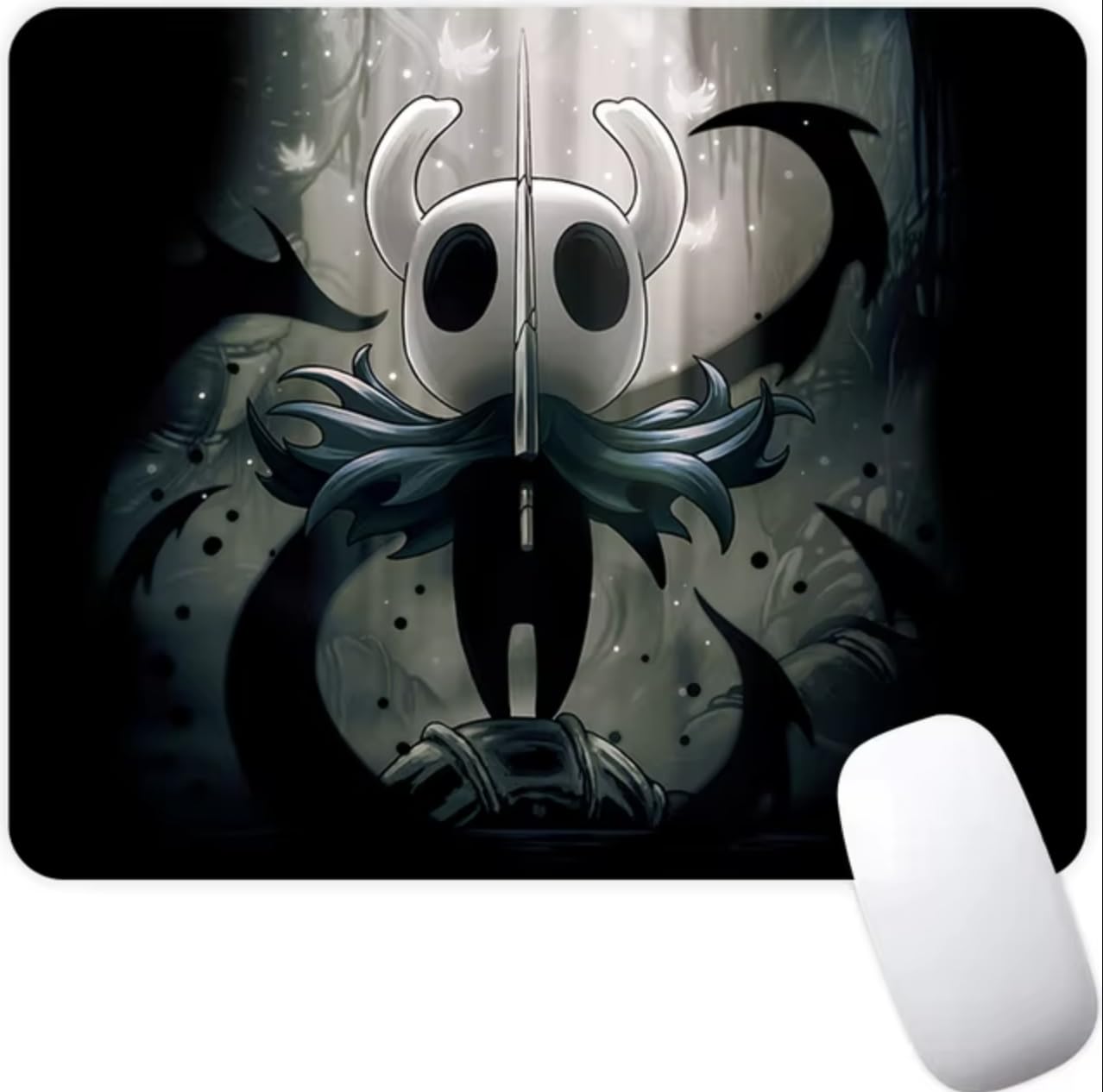 Hollow Knight Metroidvania - Alfombrilla de mouse antideslizante para videojuegos, computadora de escritorio, laptop, con borde cosido, 7.1 x 8.7 pulgadas