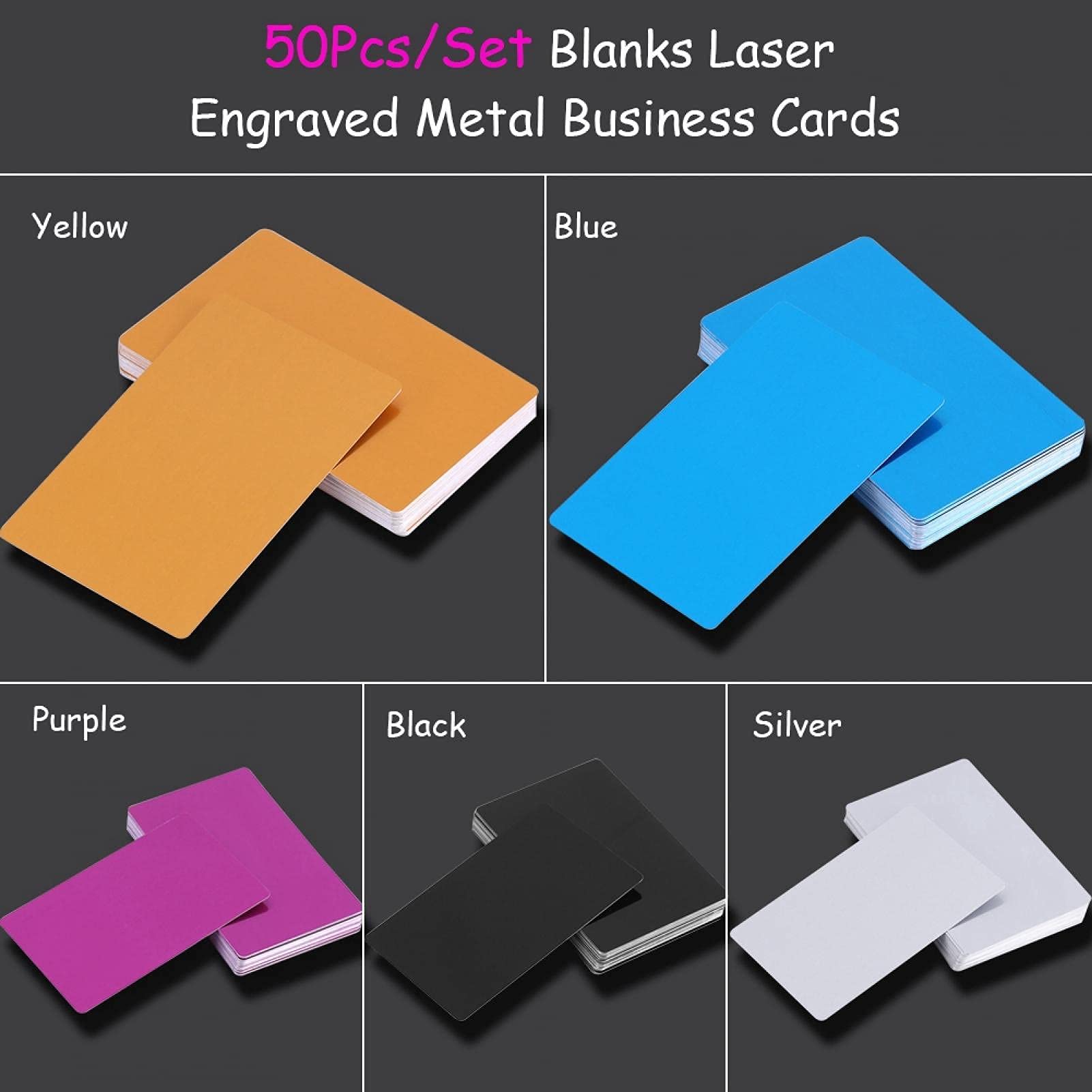 50Pcs Metal Business Cards - Image 2