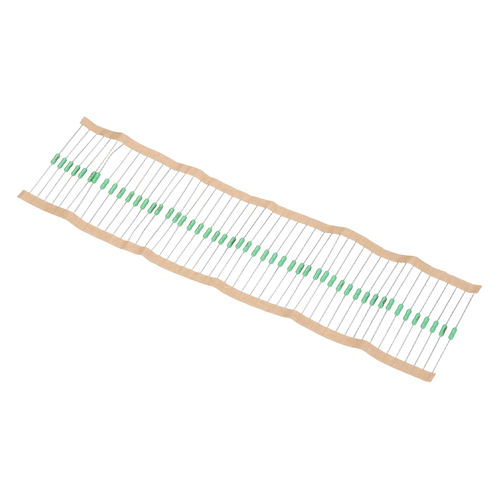 sourcing map 50pcs Resistance Fuse, 250V 10A Link Fast Blow Leaded Resistance Fuse for Telecom Communication Electronics Lighting, Green