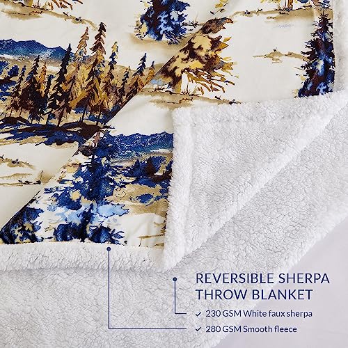 Image of Paseo Road Indigo Hill by HiEnd Accents Acadia 54x68 Throw Blanket