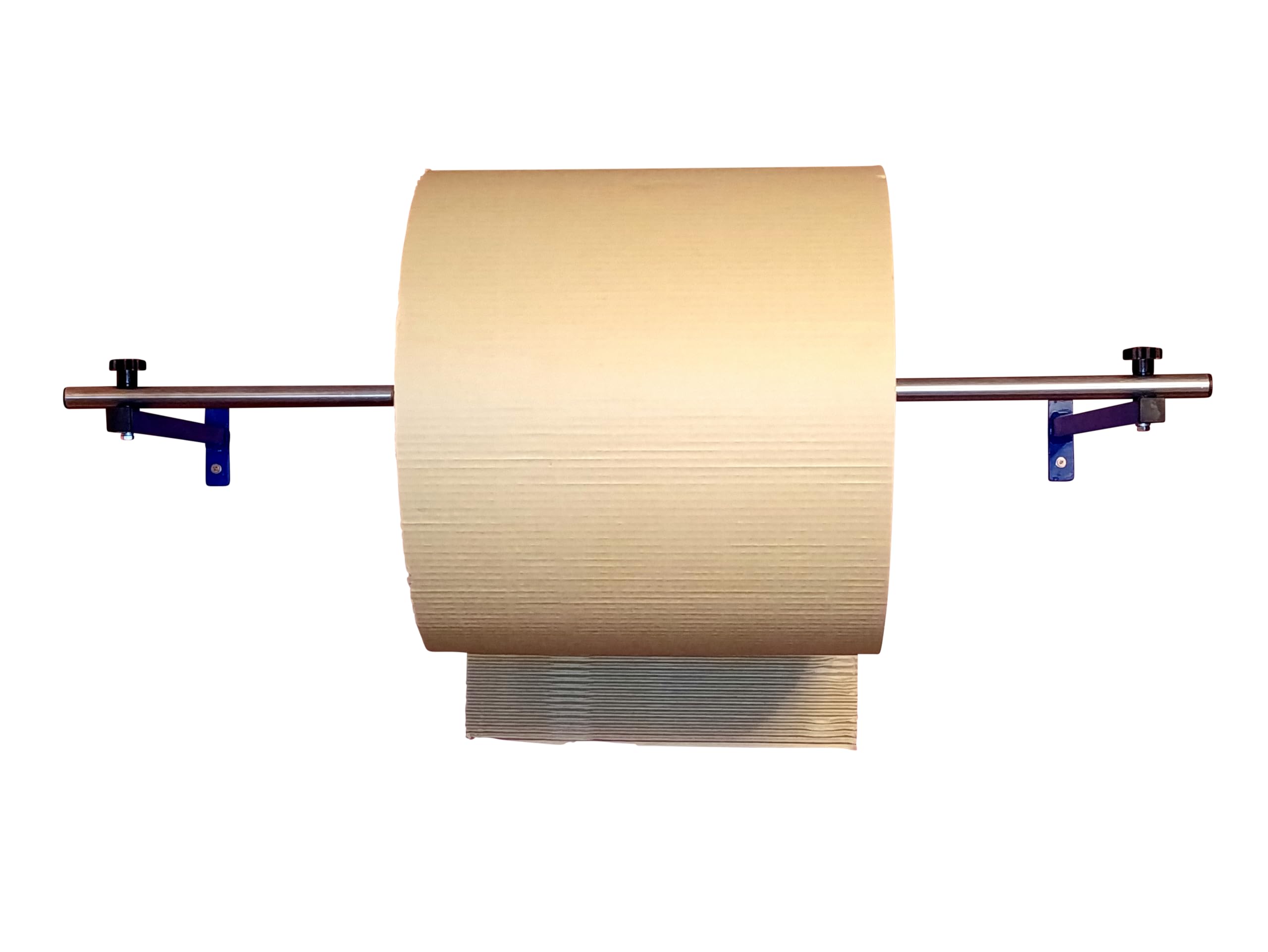 Wandhalter für Luftpolsterfolie, für Rollen bis 1000 mm oder zwei 500 mm Rollen, Wand- oder Deckenmontage, mit Montageschablone.