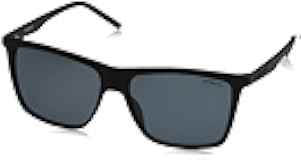 Men's PLD 2050/S Polarized Rectangular Sunglasses, Black, 55 mm