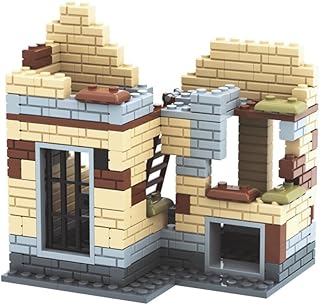 LDesign Military Base Ruins Building Set WW2 Building Blocks Set War Battle Scene Compatible with Lego Space Wars Architecture