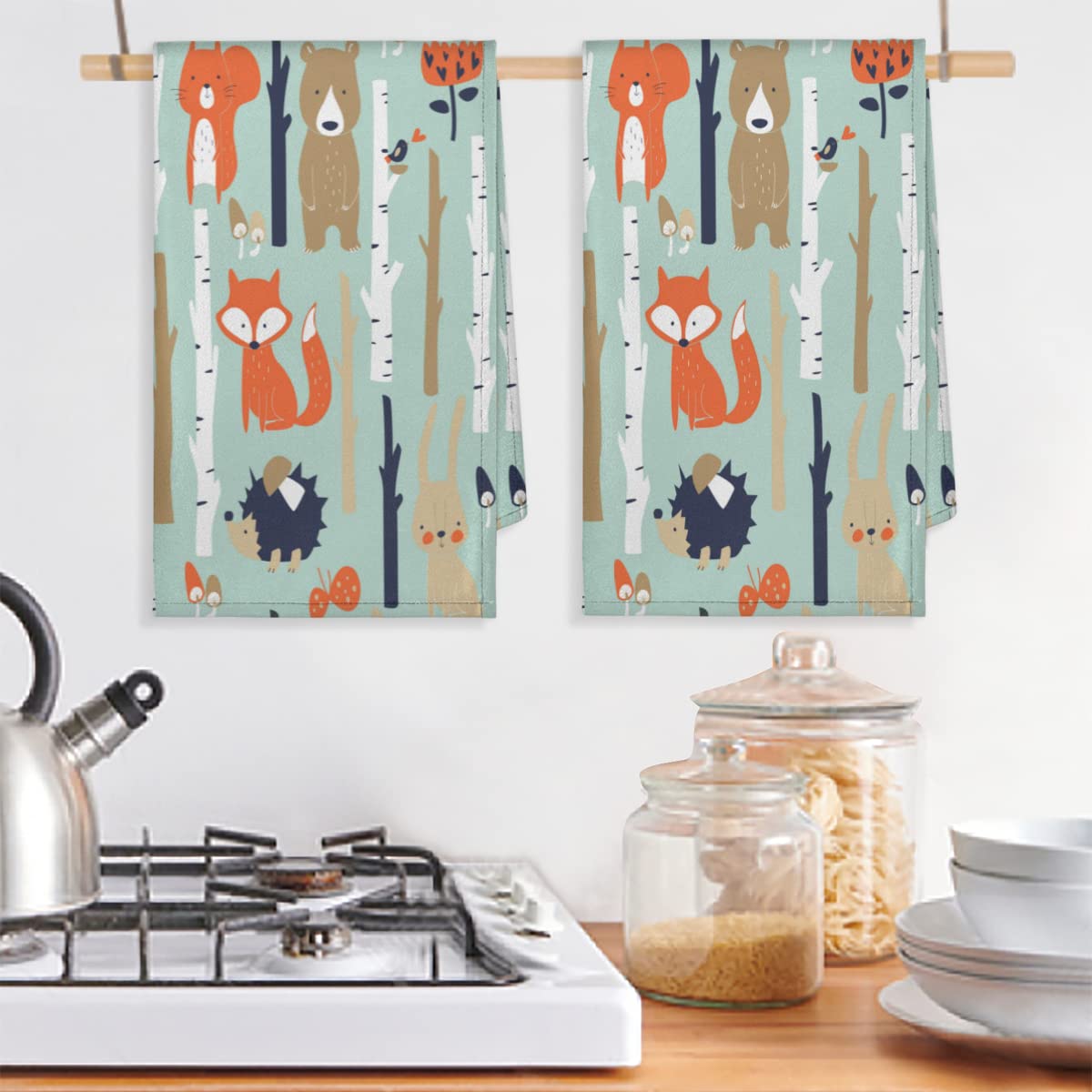 Lot De 2 Torchons De Cuisine Doux Motif Zébré - Absorbants 45,7 X 71,1 Cm