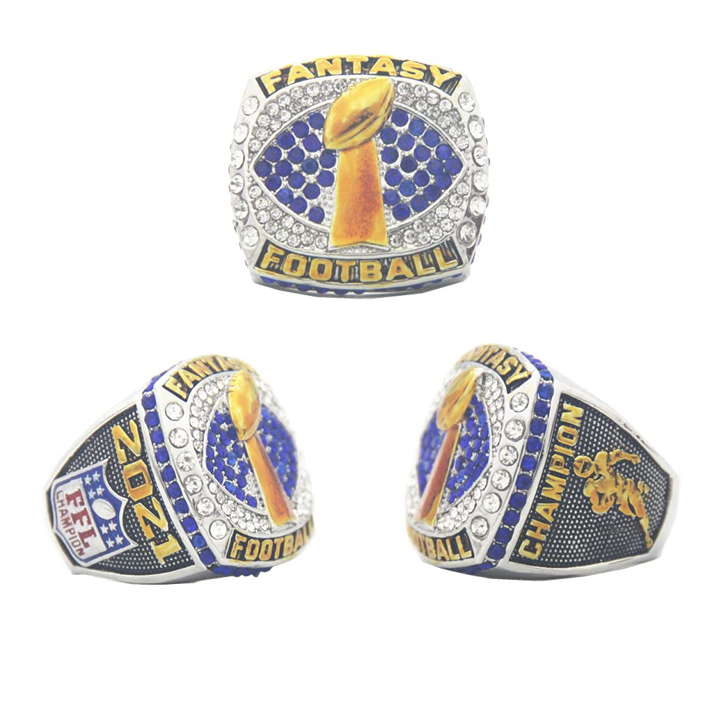 Fantasy Football Ring 2021 Meisterschaftsring Meisterschaftstrophäe Geschenkbox Ring Displaybox(13)