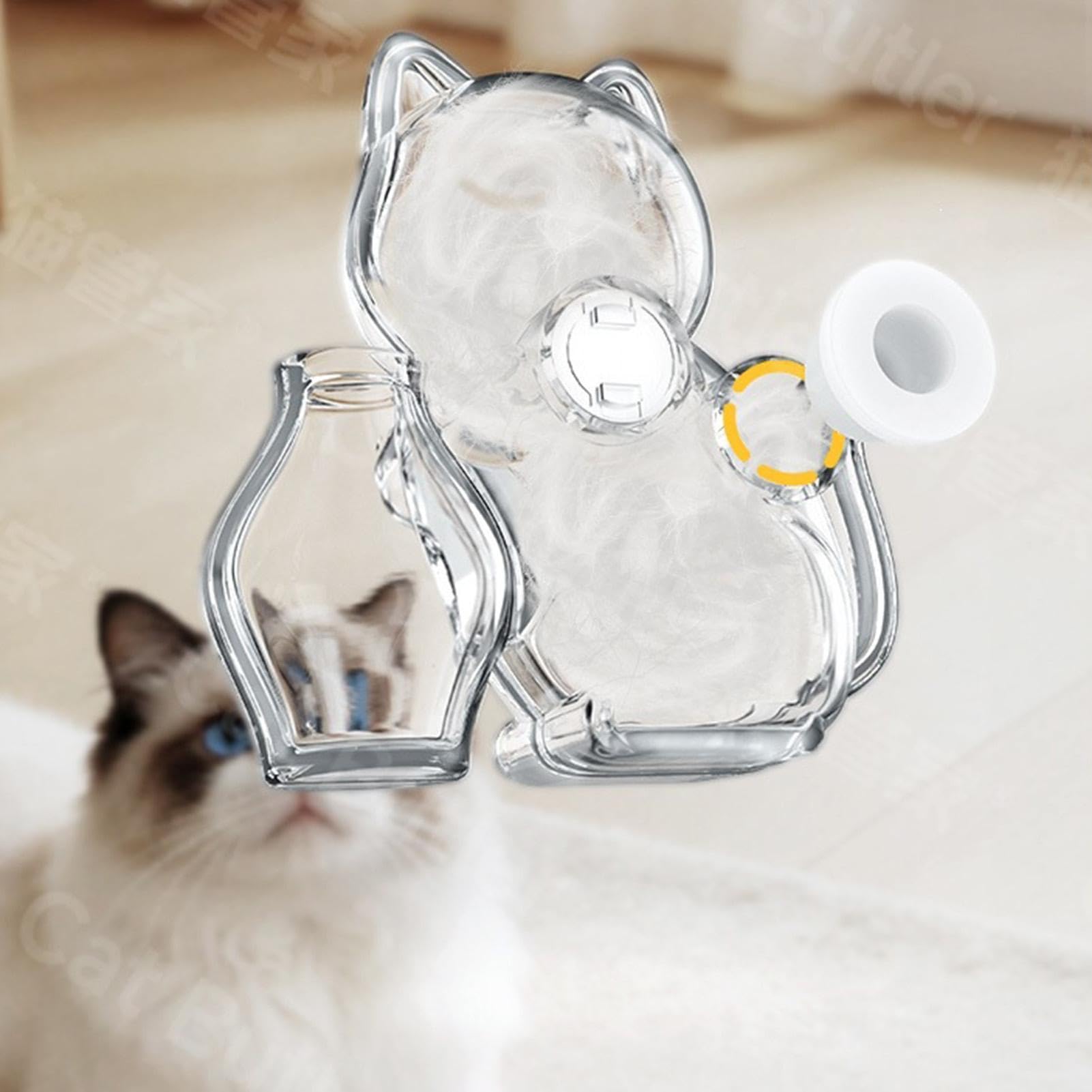 Raccoglipelo Gatto Trasparente Magnetico Scatola Raccoglipeli Commemorativa