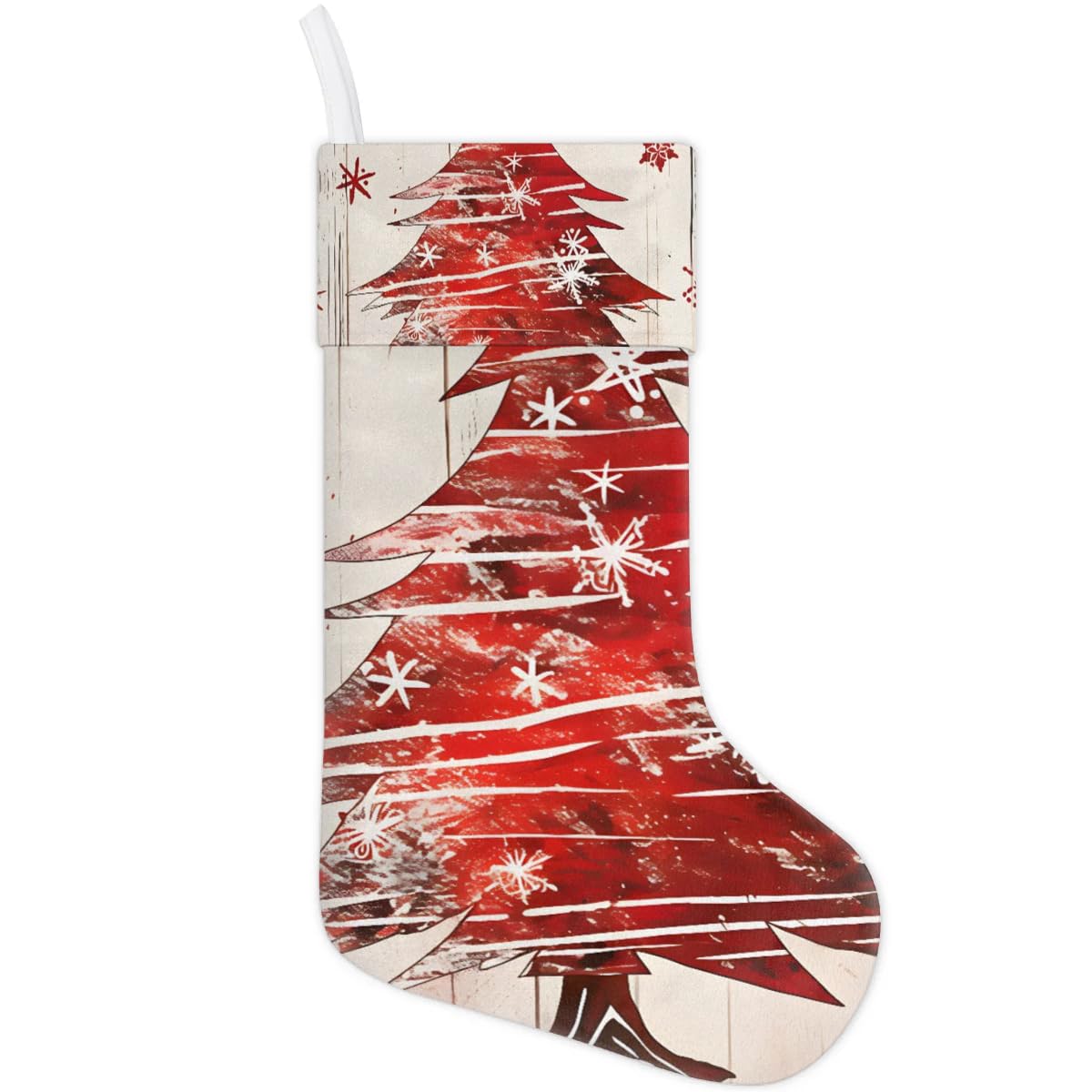 Christmas Stockings, 17.7in Christmas Tree Xmas Stocking Gift Treat Bags Magical Tree Xmas Stocking Hanging Ornaments for Xmas Party Gift Filler Fireplace Christmas Tree Decoration