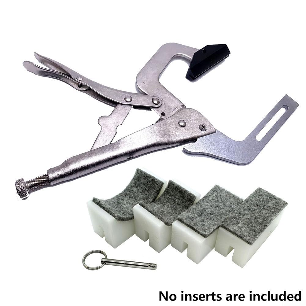Strumento portatile per liutaio con 9 inserti per raggio, regolabile per chitarra, basso, ukulele, mandolino, banjo (per pressare i tasti)