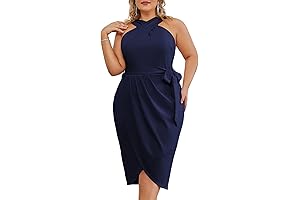 Plus Size Dresses for Curvy Women - Flattering Wrap Dress for Weddings
