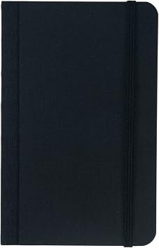 Fabriano Ecoqua Plus Fabric-Bound Notebook, 3.5" x 5.5", Dotted, Black