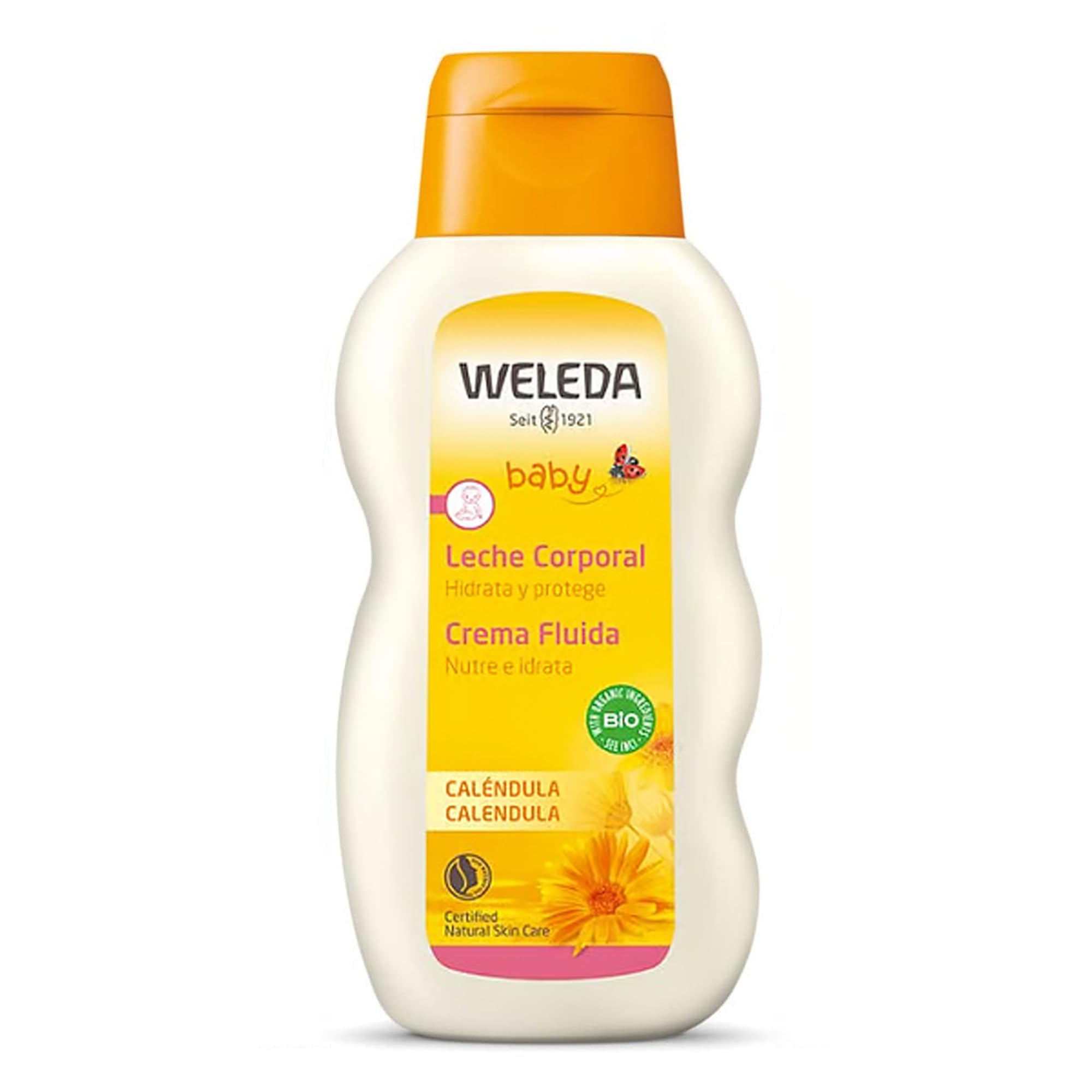 Weleda - Leche Corporal de Caléndula para Bebé, Hidrata, Nutre, Calma y Protege, Apto para Pieles Sensibles - 200 ml