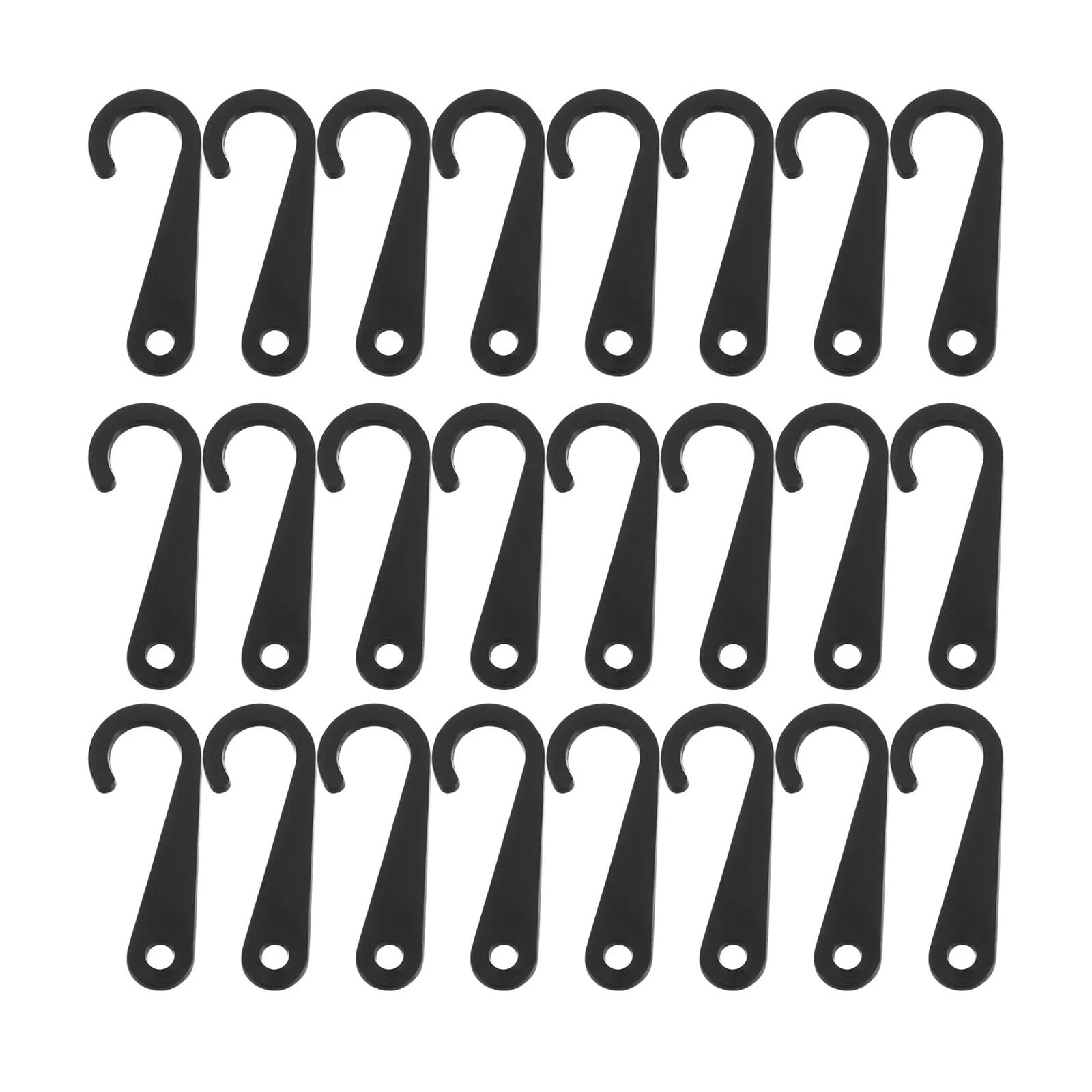 Vaeltor One Color 1000Pcs Sock Display Hooks Black Plastic J Hooks For Retail Hat Sock Glove Underwear Merchandising Display Hanging Organizer