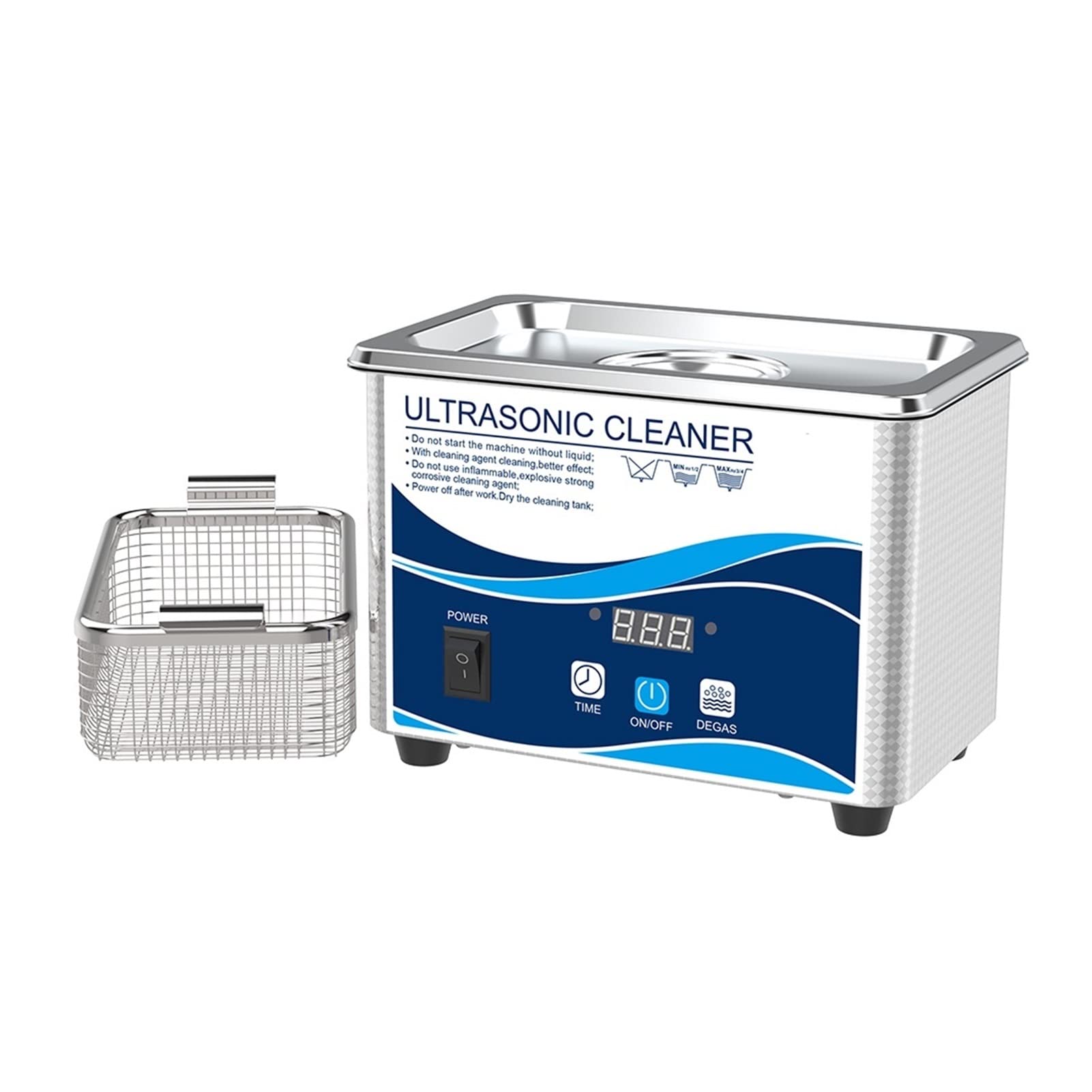 Urządzenie do czyszczenia ultradźwiękowego Przenośna 800 ml Ultrasonic Cleaner 60W 40 kHz Home Użycie szklanek biżuterii zegarki Łańcuchowe czyszczenie Monety Prote z protezy