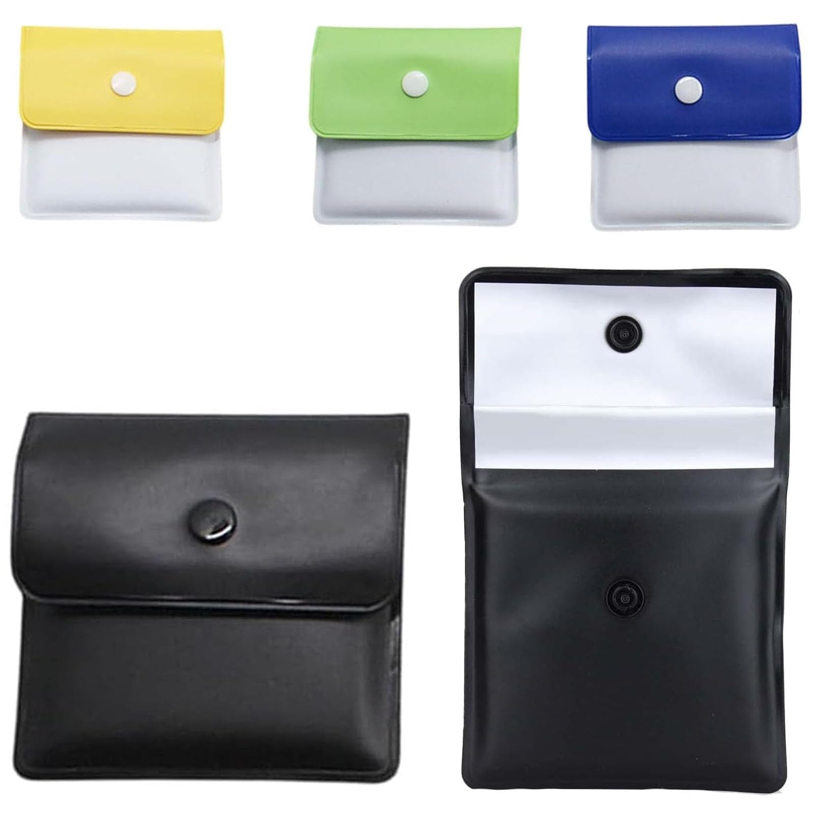 4 Pcs Portable Pocket Ashtrays, portable ashtray pouch, Fireproof Pocket Ashtrays Smell Proof Bag Cigarette Case Accessories Litter Tray(4 colors available)