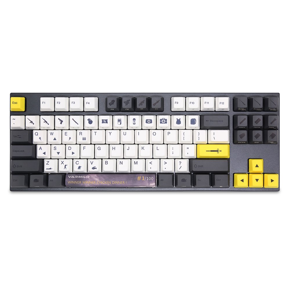 Buy Varmilo Gaming 87 Key Cherry Silent Black Mx Switches PBT Keycaps