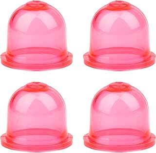 4pcs Snap in Primer Bulb Replacement, Carburetor Primer Bulb for Small Engines Pump Fuel Primer Bulb for Poulan Homelite Zama Ryobi Craftsman Walbro Weedeater Chainsaw Trimmers Lawn Mowers (Red)