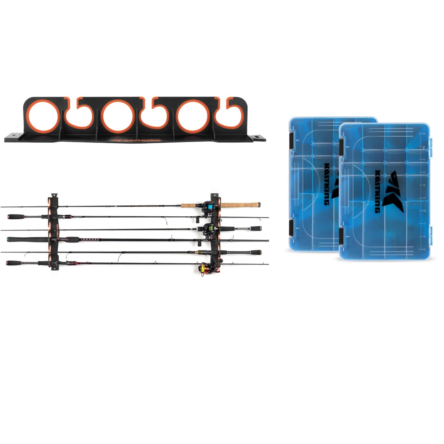 KastKing SafeGuard Fishing Rod Holder and Bait Vault Camouflage Tackle Box