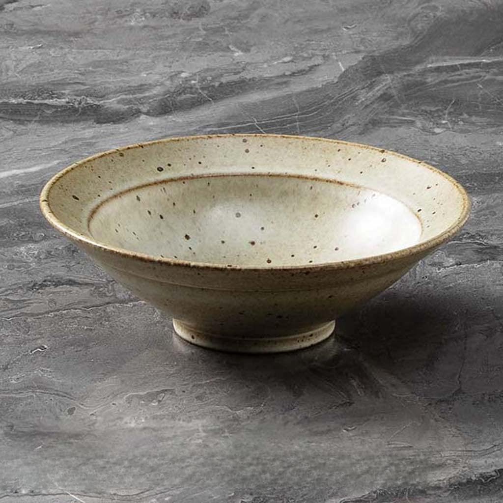 Grand bol à soupe TJH en céramique d'art rétro de 7 pouces haute densité