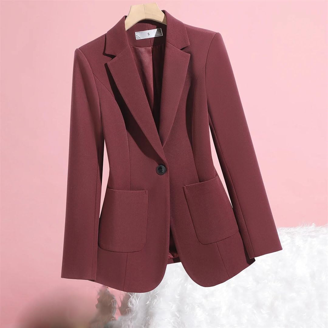 Womens Spring Trend Blazer Fitted Office Lady Work Wear Business Suit Jacket Coat Outerwear Top