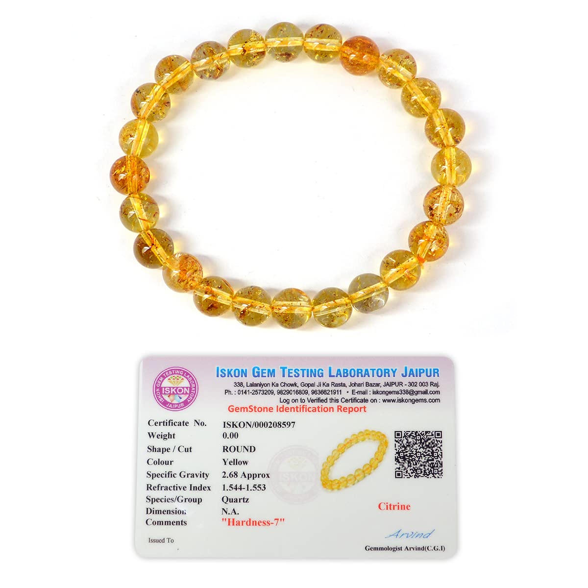 Reiki Crystal Products Original Natural Certified Citrine Bracelet 8mm Round Bead Bracelet for Wealth Protection and Will Power (B09B6YMXYR) Amazon Price History, Amazon Price Tracker