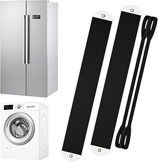 Appliance Furniture Sliders for Heavy Duty Carpet/Hardwood - 660lb Capacity 2-Pack, Thick Non-Scratch Moving Pads for Refrigerators, Safes - Reusable Appliance Mover with Pull Straps (2.5ft)