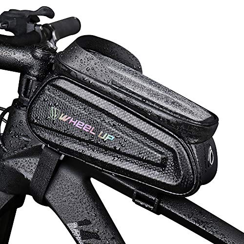 Saco de tubo, Romacci Bolsa com estrutura de bicicleta Bolsa para tubo frontal Bolsa para guiador Bo