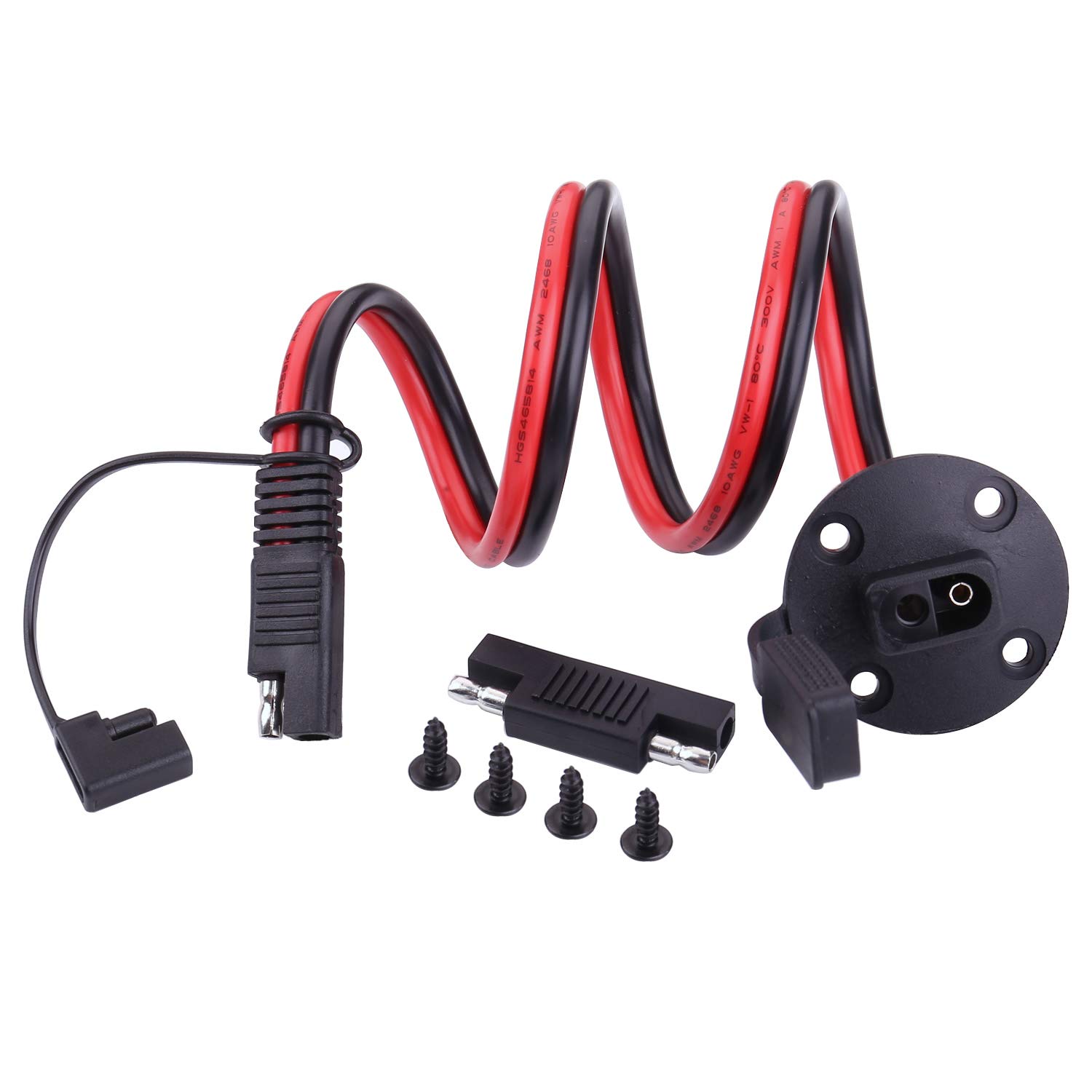 Buy SAE Cable iGreely Solar Weatherproof SAE Socket Sidewall Port