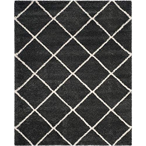Image of Shaggy Super Soft Carpet for Home & Living Room Size - 3 X 5 Ft (Dark Grey Ivory)