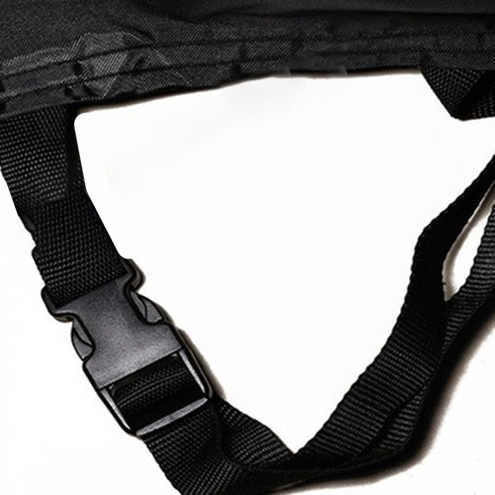 210D Oxford - Funda impermeable para cortacésped con cable resistente al viento, protección solar UV para cortacésped Toro Honda Craftsman Greenworks, negro, 184 x 52 x 80 cm
