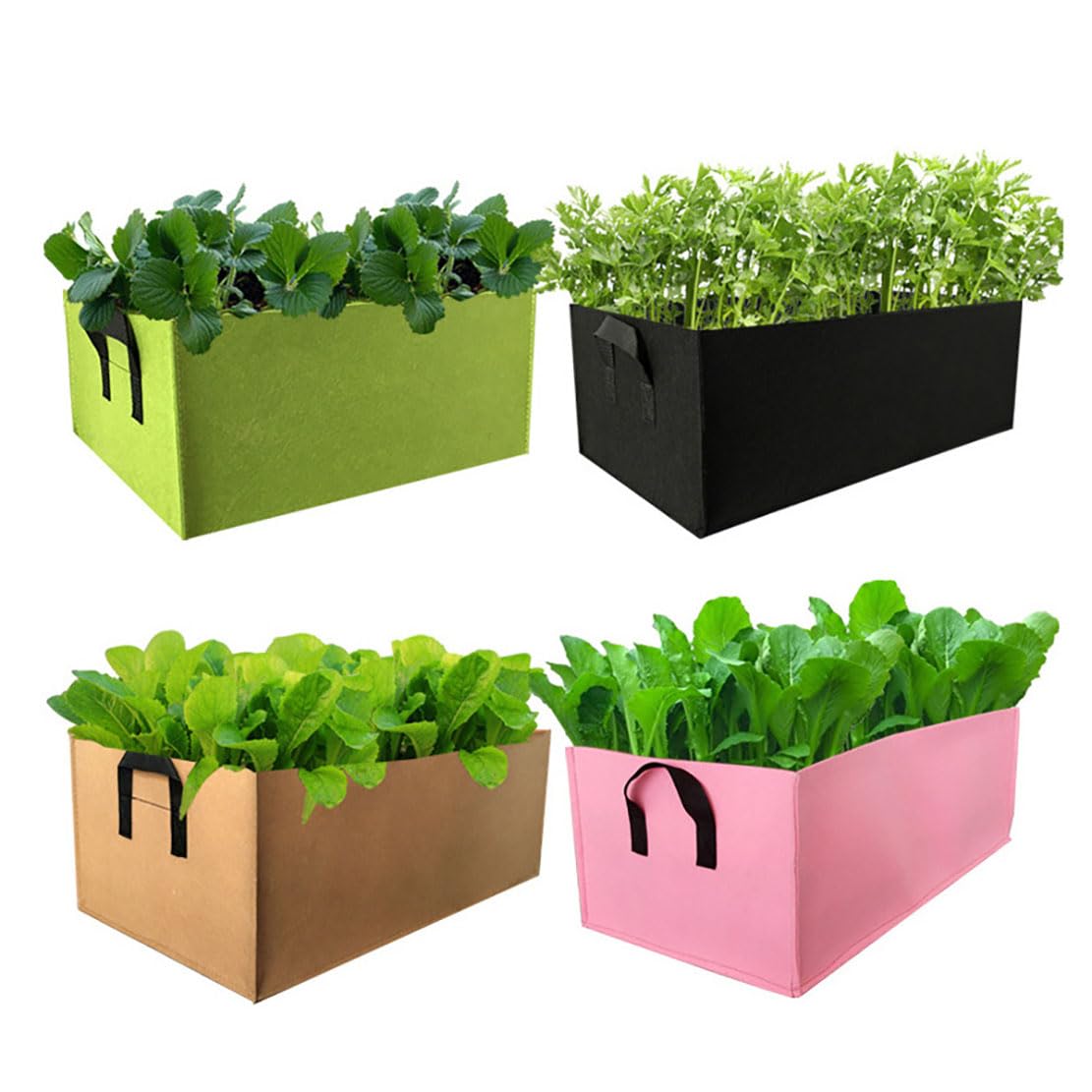 Ulalaza 5 Bolsas de Cultivo de Patatas con Solapa, Bolsas de Cultivo de Plantas de Tela, Bolsa de Patatas con Cinta múltiple, Bolsa de siembra de Fieltro no Tejido para Crecimiento