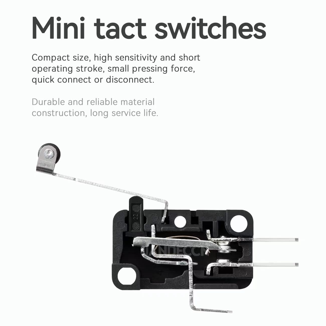 10Pcs Lead Limit Switch Hinge Roller Lever Arm, SPDT 1NO 1NC Snap Action Micro Switch V-156-1C25 - Image 4