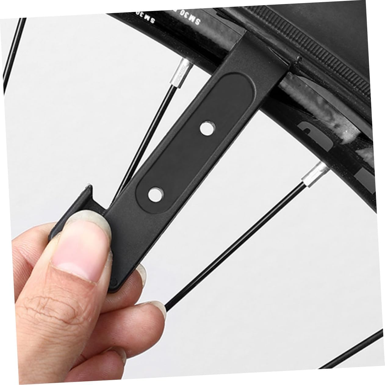 1pc Bike Lightweight Sticky Buckle Tire Pry Tool Repair Accessory for Mountain and Road Black Multi-Function Design Tire Lever and Chain Hook