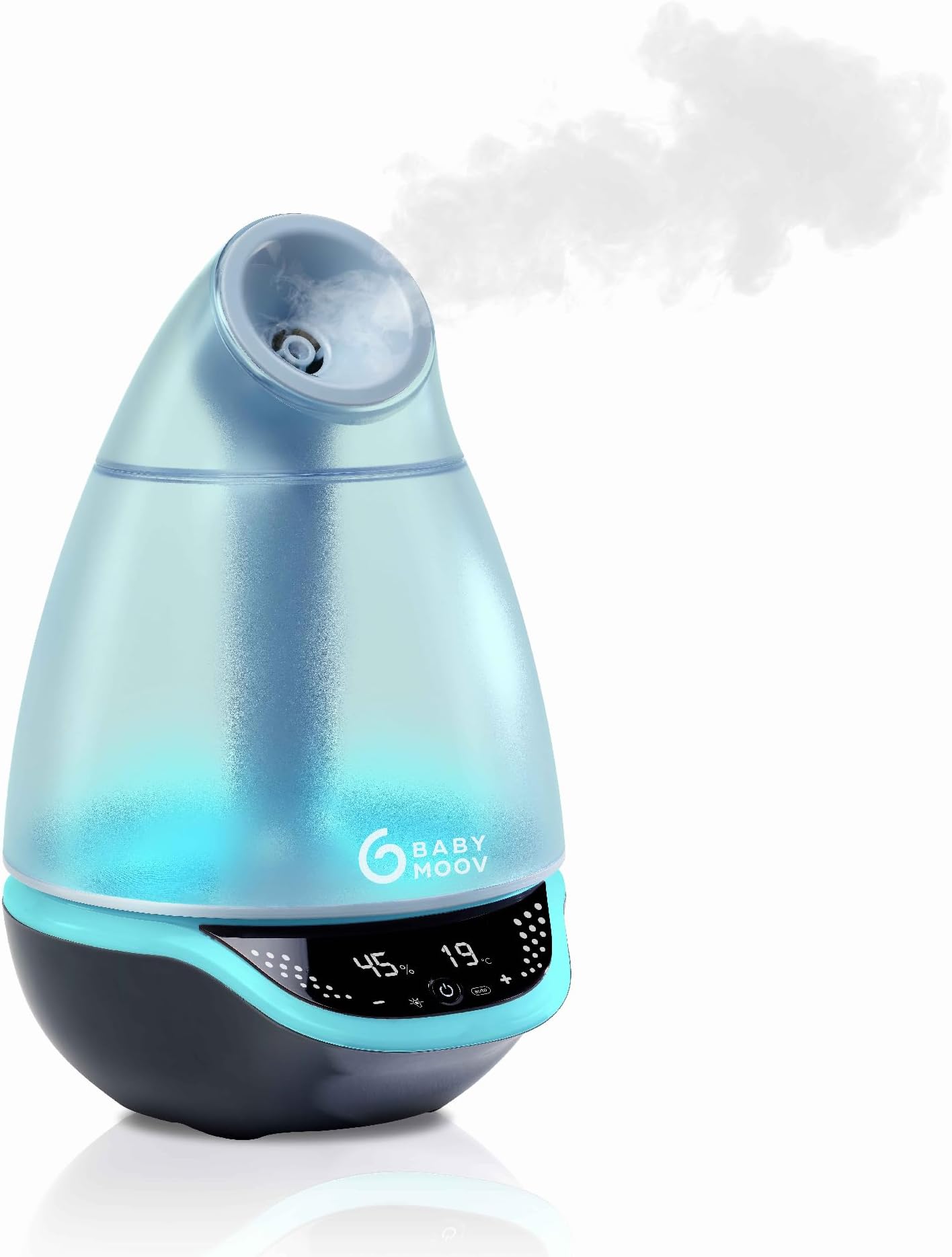 Babymoov Hygro Plus Humidifier for Baby, Ultrasonic Cool Mist Baby Humidifier with Night Light and Automatic Humidity Control