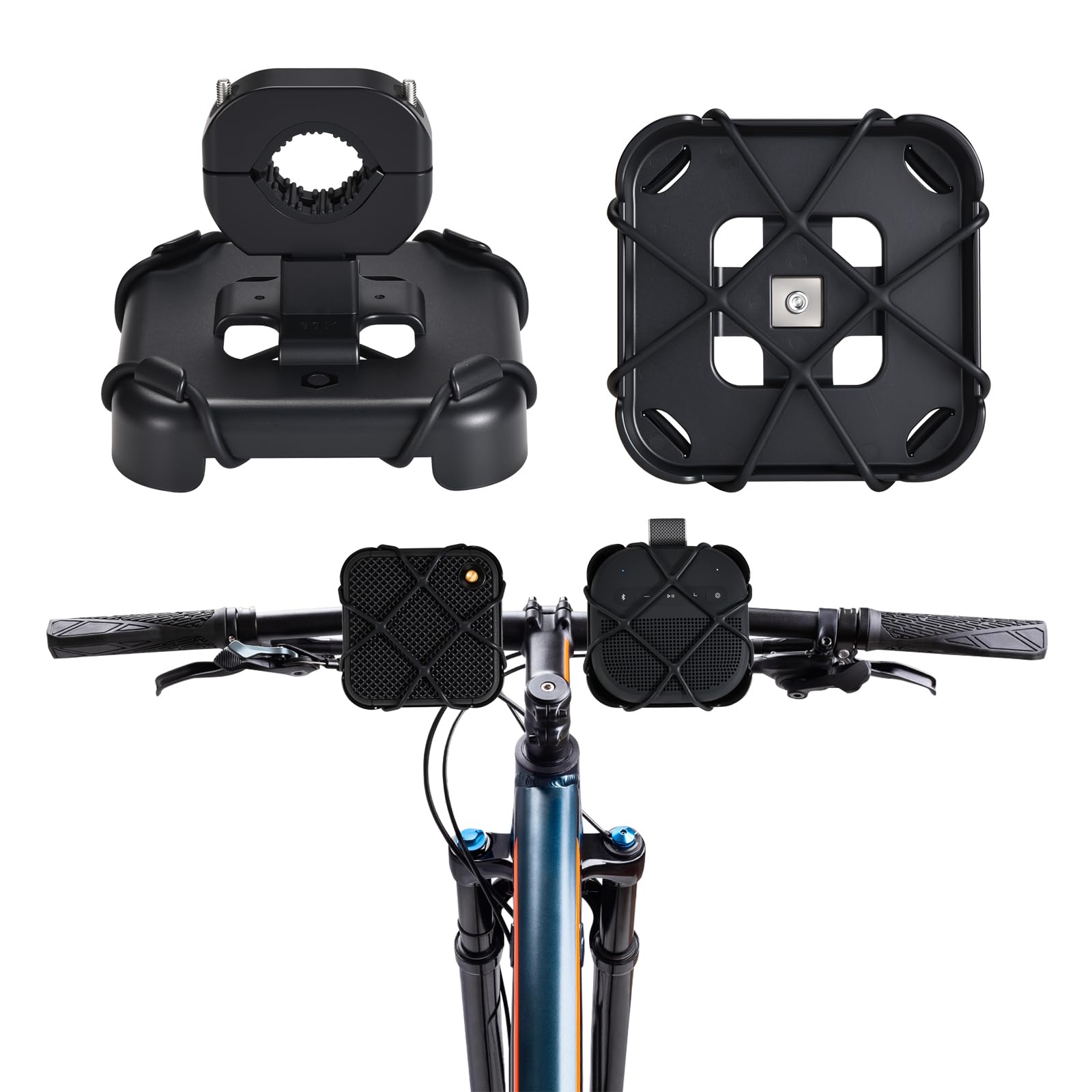 Supporto per Manubrio Della Bici Portatile per Bose SoundLink Micro 2nd Speaker Bluetooth,Bicicletta/Motore/Scooter/Golf Carrello/Barca Adattatore Staffa per Marshall Willen II Altoparlante