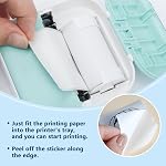 12 Rolls Thermal Paper Coloured Self-Adhesive Printing Sticker 53mm x 28mm for Mini Printer, Small Label Printer T02 M02, Study Notes Maker Gift, Journal Photos, Journal, Work, DIY