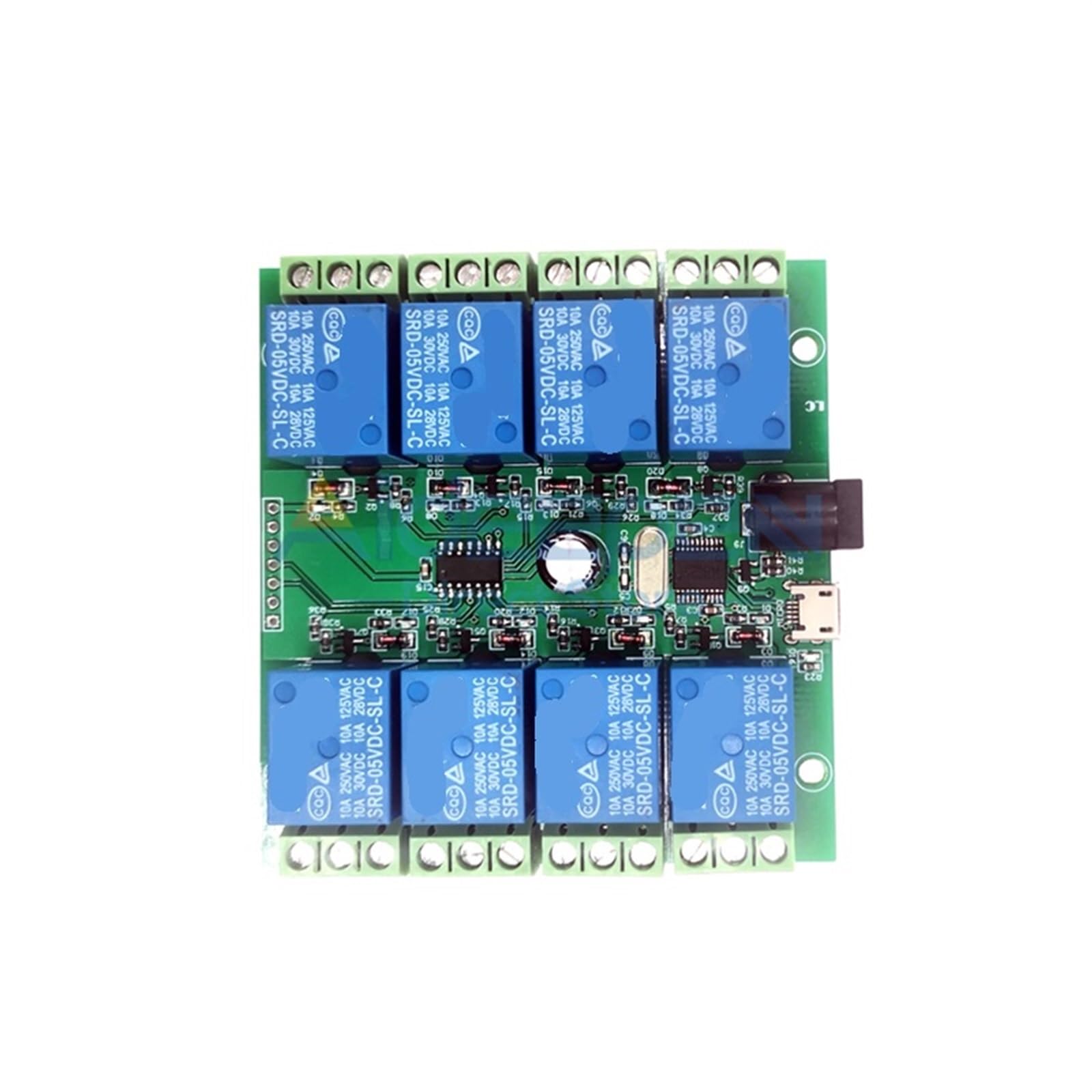 Modulo relè USB a 5 V a 8 canali interruttore di controllo intelligente Il chip CH340 con protezione da sovracorrente supporta la query sullo stato dell'interruttore relè