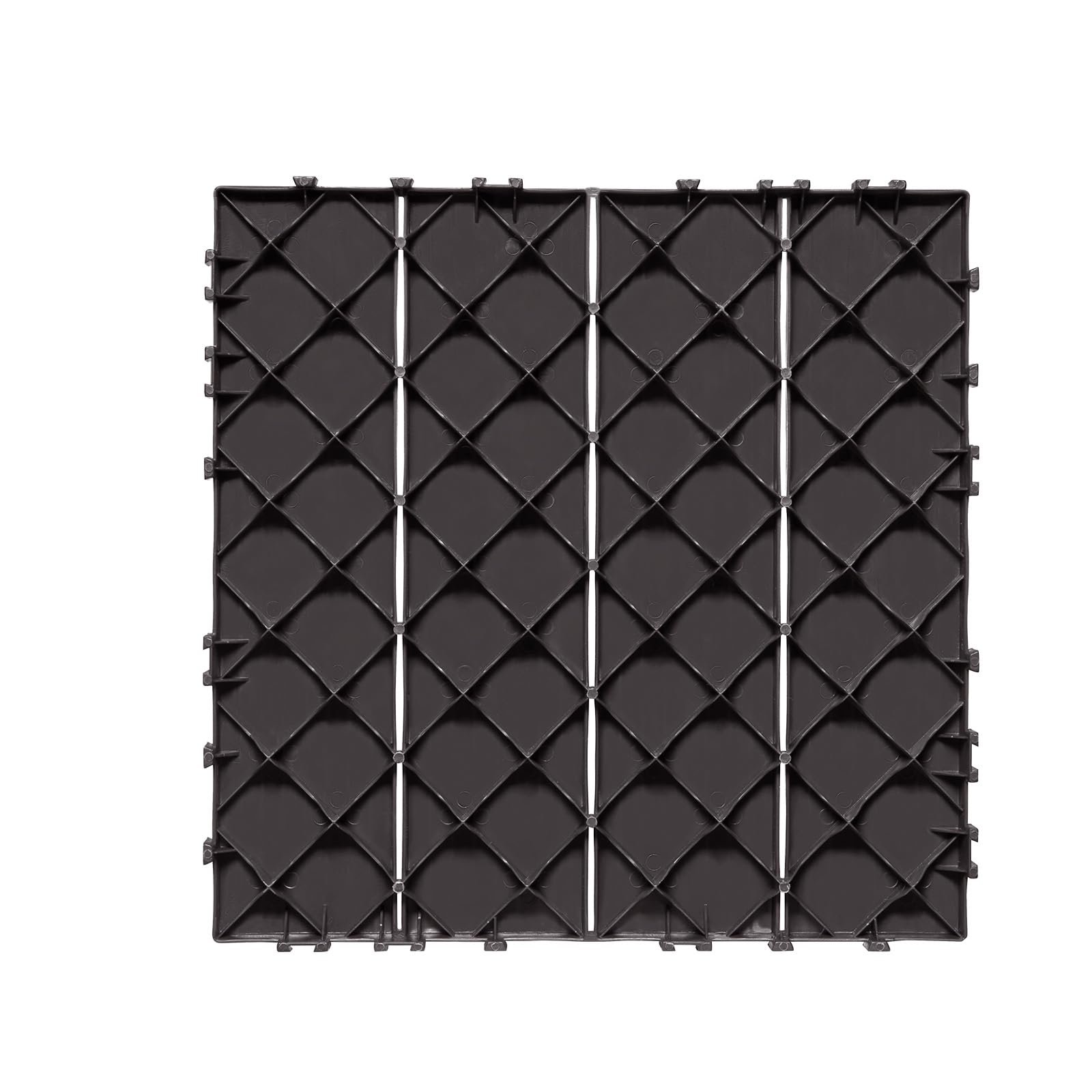 VEVOR Azulejos Entrelazados para Terraza, de Plástico, Resistentes al Agua, para Uso en Todo Tipo de Climas, para Terrazas, Porches, Piscinas, Balcones, Patios, Marrón Oscuro, 300 x 300 x 20 mm 54 uds