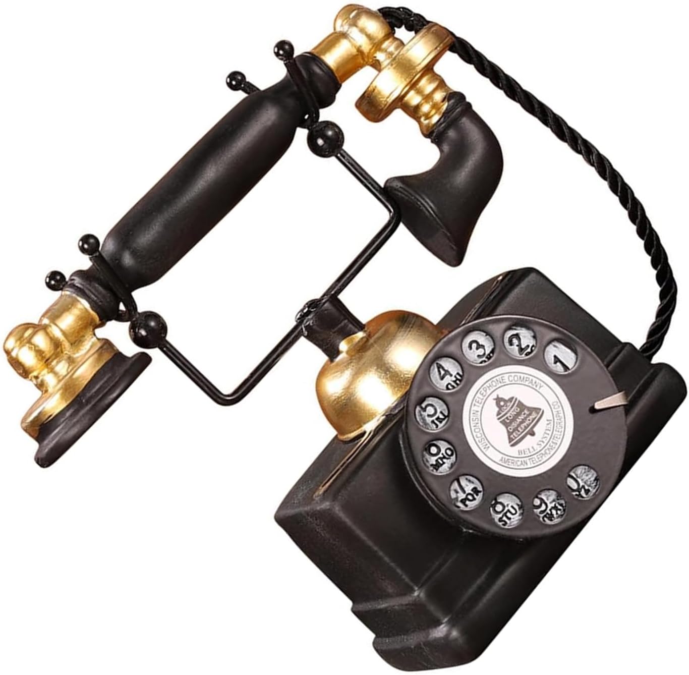 Antique Resins Telephone Replicas Decoration Phone Shelf Display for Living Space Cafes Interior Vintage Themed Decors Resins Vintage Phone Bookend