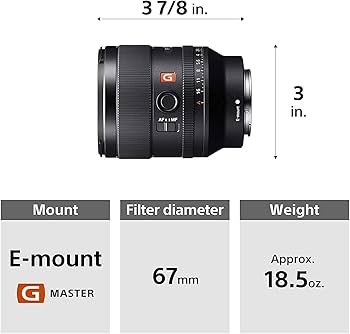 Amazon.com : Sony FE 35mm f/1.4 GM (SEL35F14GM) Lens Bundle with