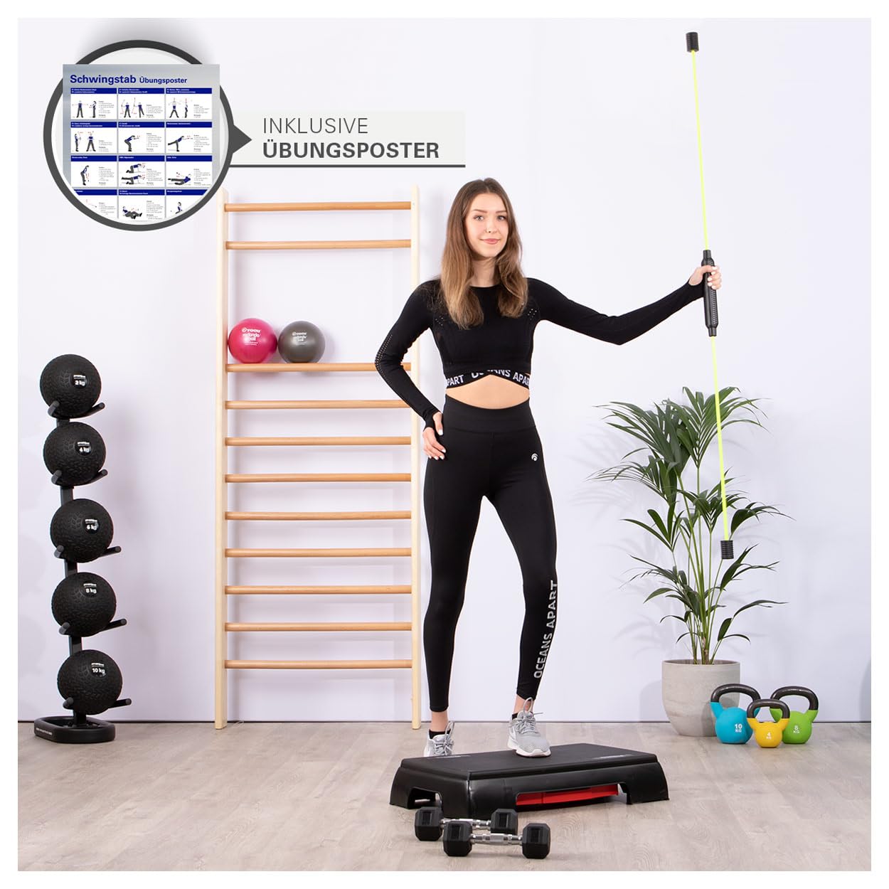 Sport-Tec Schwingstab, 160 cm inkl Tasche