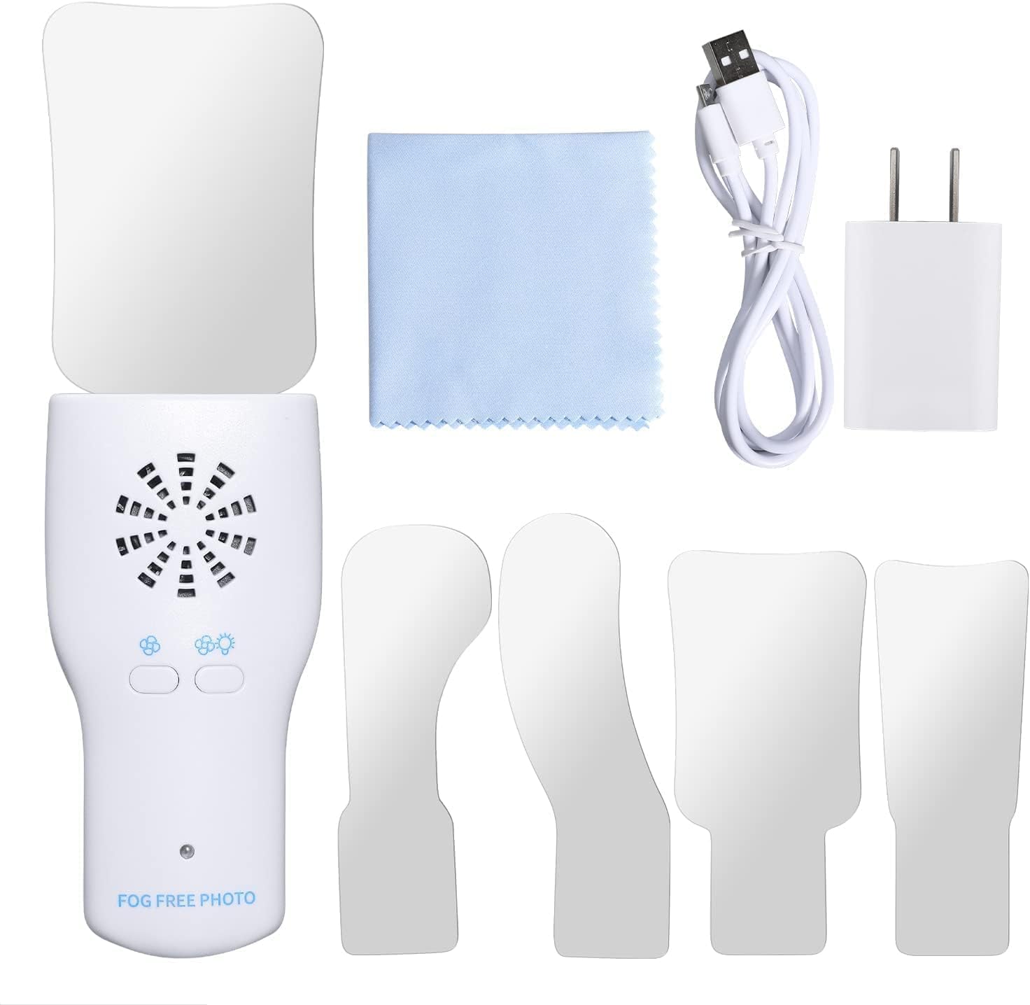 Set di specchietti dentali antiappannamento con luce LED, riflettori ortodontici, specchio fotografico orale in acciaio inossidabile