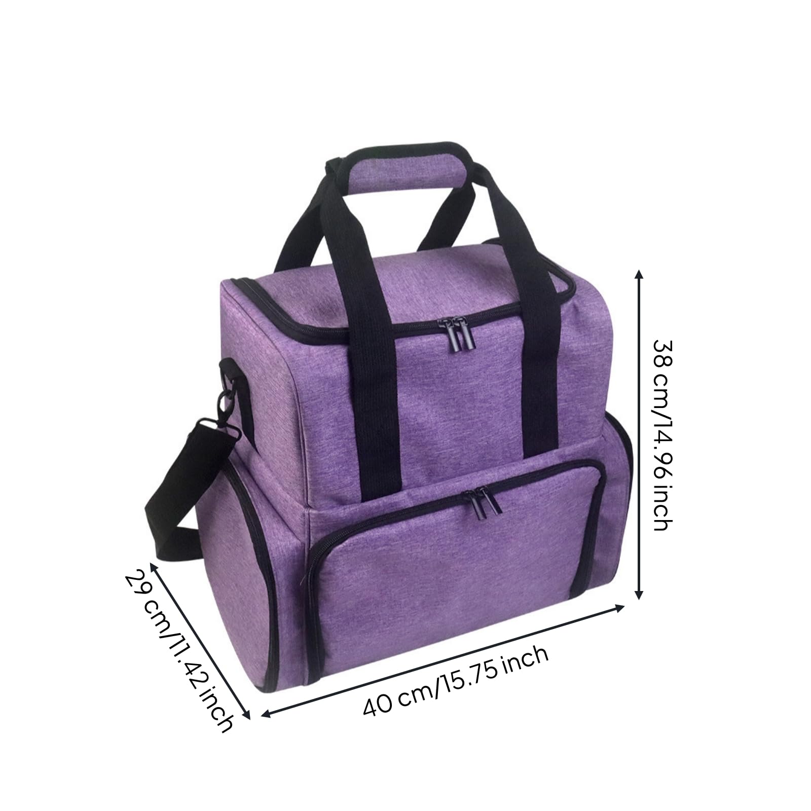 Neceser Maquillaje con Compartimentos Gran Capacidad Organizador Cosméticos con Correa Suave Bolsa Maquillaje Asa para Viajeros, Tocador, Array, Morado