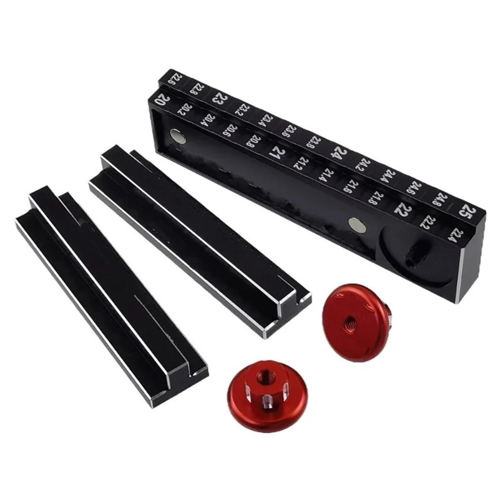 Maquetas RC Para 1/10 RC Herramienta De Regla Altura 20-25mm 10mm Bloques Caída Del Chasis Con Magnetismo Rueda Medición Desmontable Vehículo