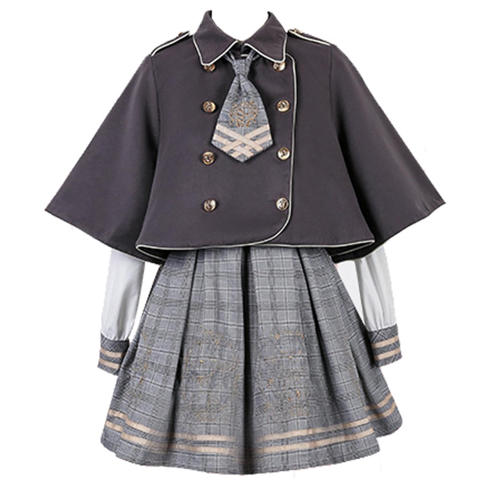Amazon.co.jp: ワンピース ロリータ 長袖 制服 コスプレ 衣装 探偵 