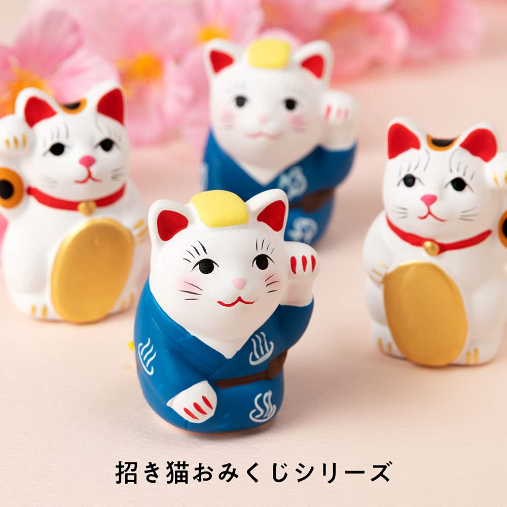 Amazon | 常滑招き猫おみくじ 白 ちょっとしたスペースに飾れる縁起物