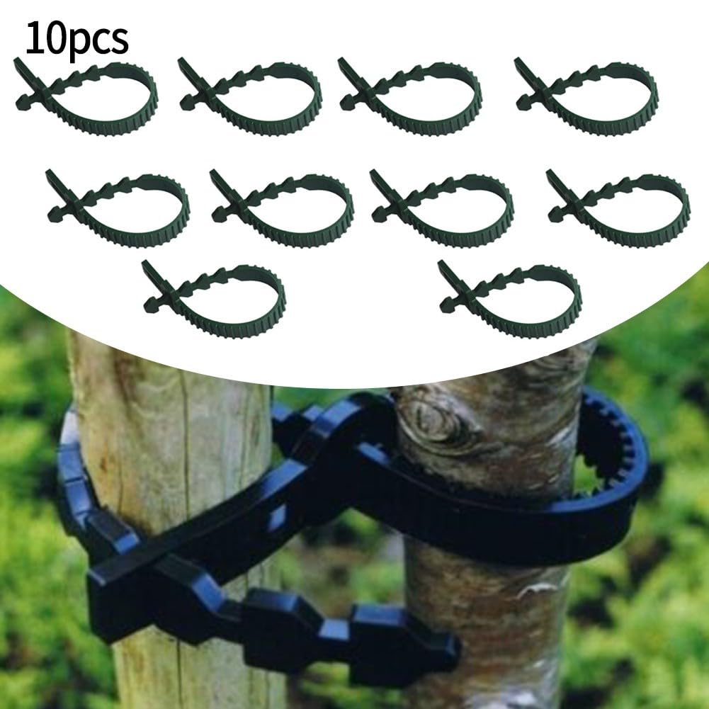 Lot De 10 Attaches Réglables En Caoutchouc Pour Plantes Et Arbres - Longueur 400 Mm - Support De Tuteurage Pour Jardin