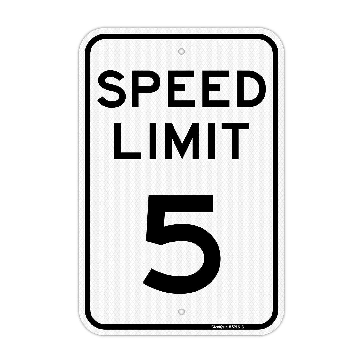 GicnKeuz Speed Limit 15 MPH Sign, 18" x 12" Slow Down Sign, Traffic Engineer Grade Reflective Aluminum, Fade Resistant, 2 Pre-drilled Holes, Outdoor Use (1-Pack) — Amazon image 10